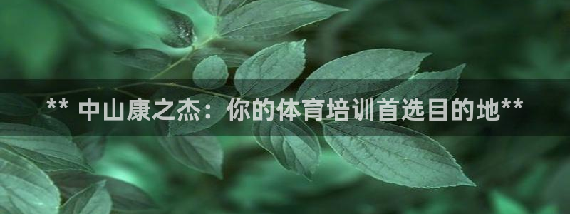 耀世是什么游戏：** 中山康之杰：你的体育培训首选目
