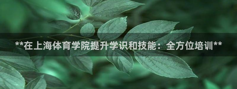 耀世出行：**在上海体育学院提升学识和技能：全方位培